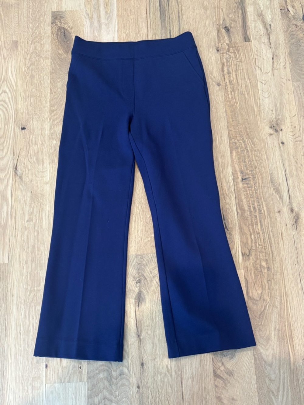SPANX Navy Wide-Leg Kick Flare Pants